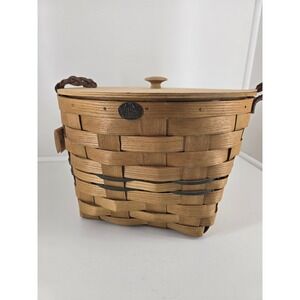 Peterboro Basket Co. Basket with Lid & Handle – Vintage / Decorative